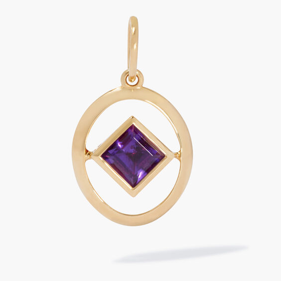14ct Yellow Gold Amethyst Birthstone Necklace