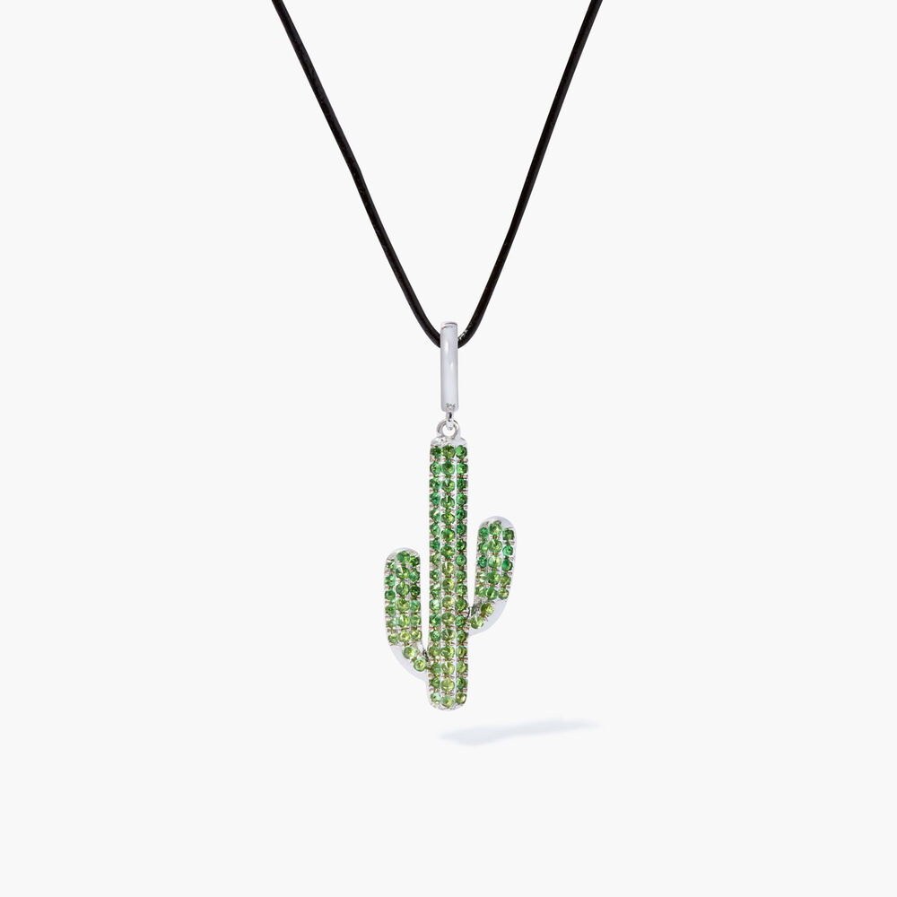 Annoushka x Mr Porter 18ct White Gold Arizona Cactus Charm Pendant | Annoushka jewelley