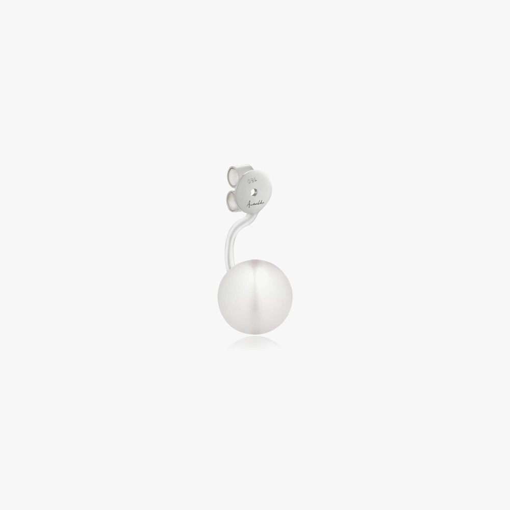 18ct White Gold Pearl Single Ear Jacket | Annoushka jewelley