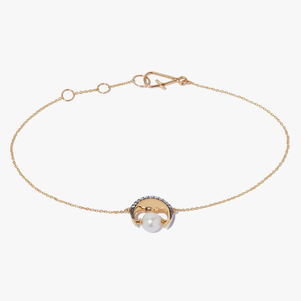 Mythology 18ct Gold Pearl Moon Bracelet | Annoushka jewelley
