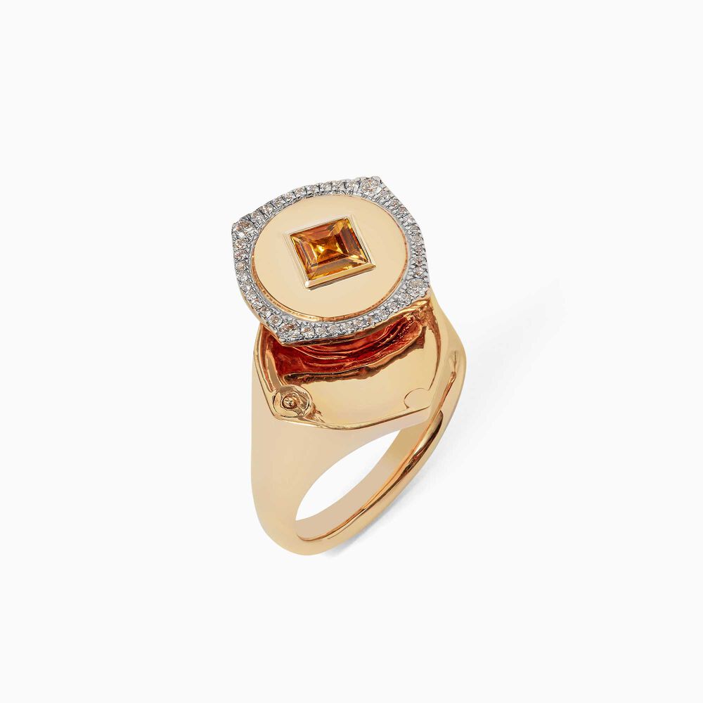 Lovelocket 18ct Gold Citrine November Birthstone Ring | Annoushka jewelley