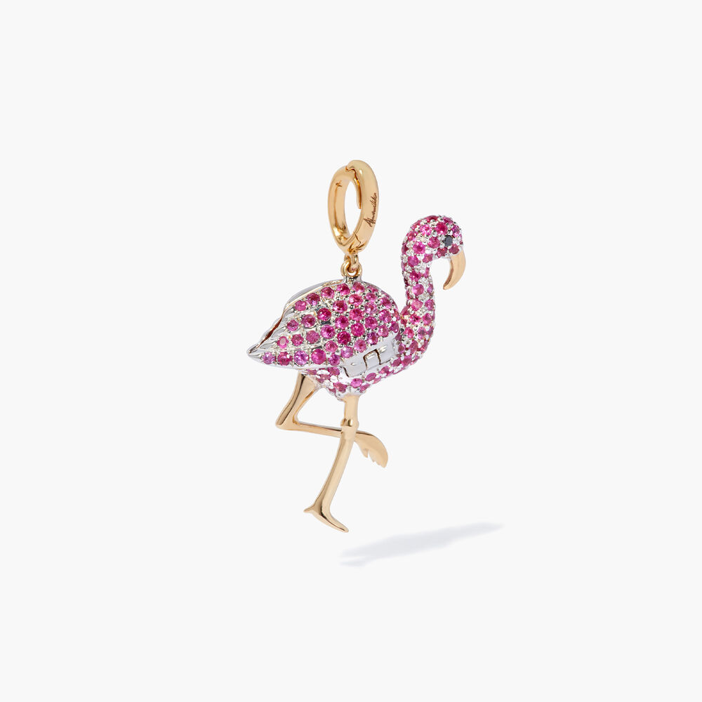 Annoushka X Mr Porter 18ct Gold Florida Flamingo Locket Charm | Annoushka jewelley