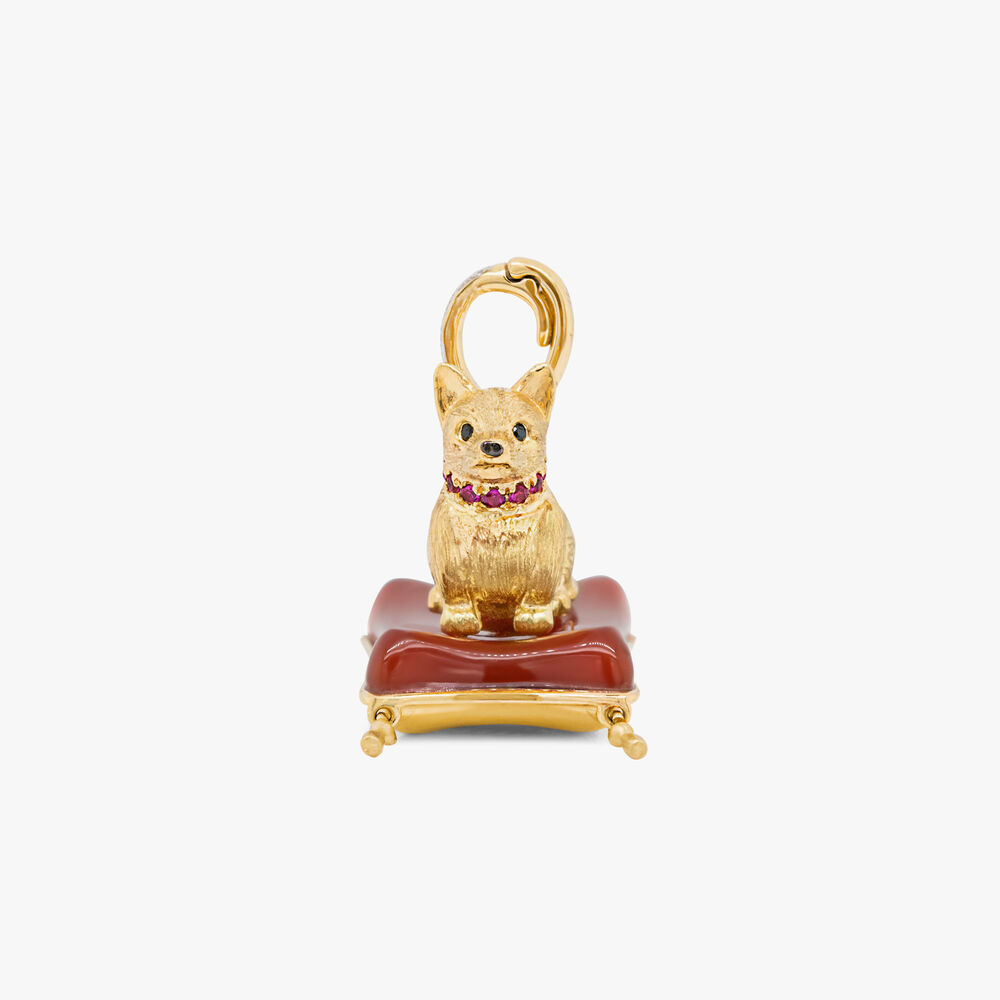Mythology 18ct Gold Corgi Charm Pendant | Annoushka jewelley