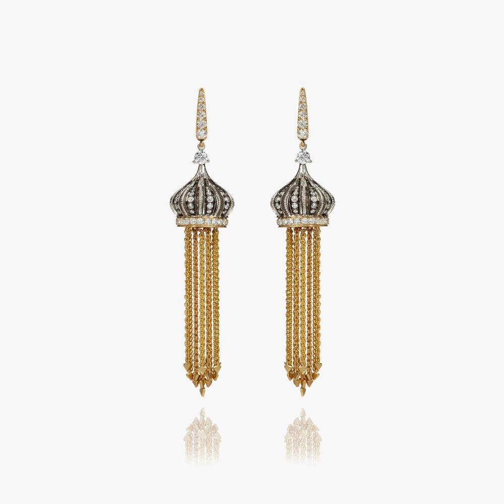 Touch Wood 18ct Gold Tassel Earrings | Annoushka jewelley