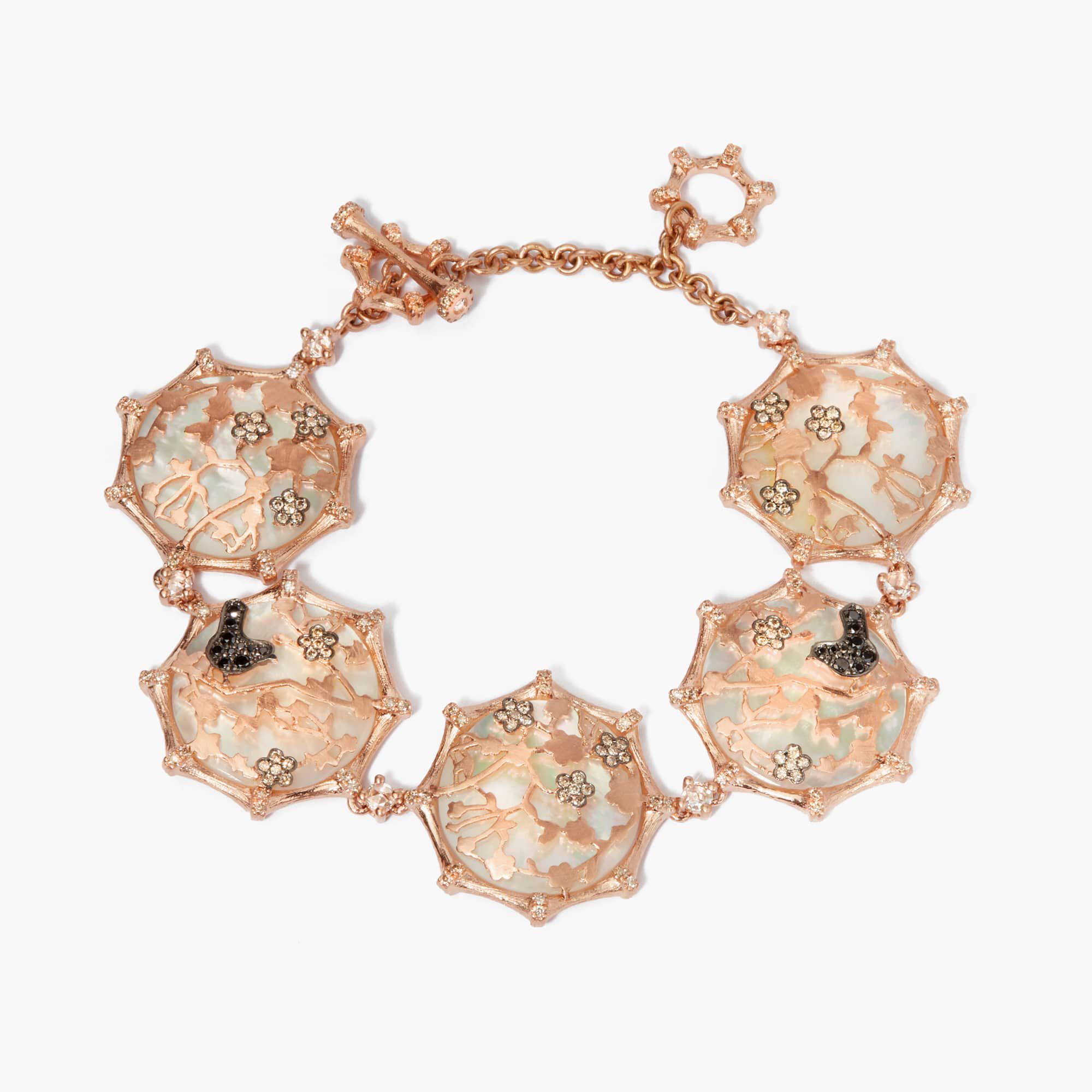 Dream Catcher 18ct Rose Gold Pearl Bracelet