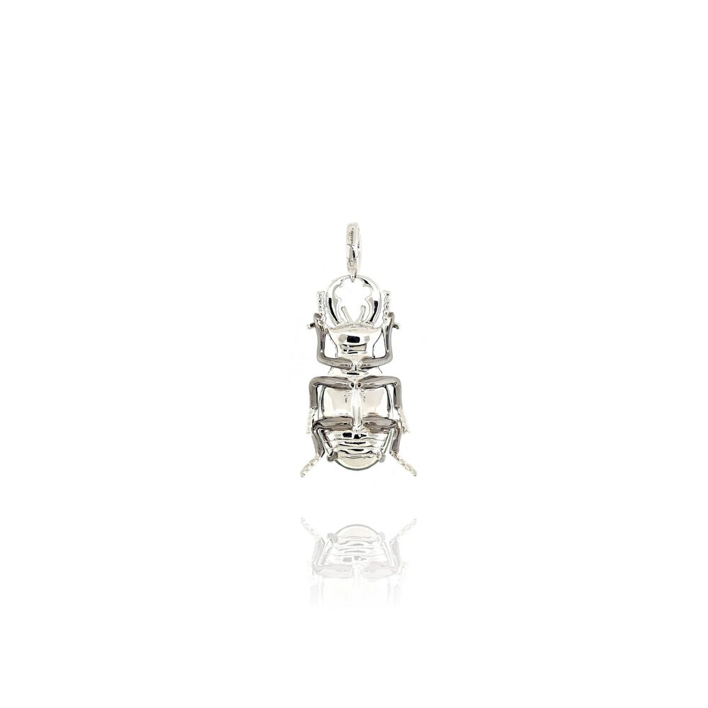 Mythology 18ct White Gold Amethyst Beetle Charm | Annoushka jewelley