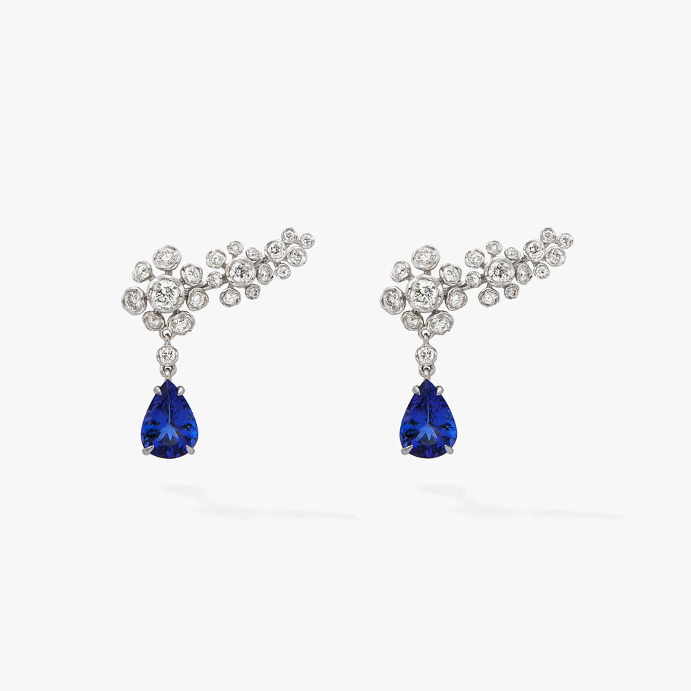 Marguerite Diamond & Tanzanite Ear Pins | Annoushka jewelley