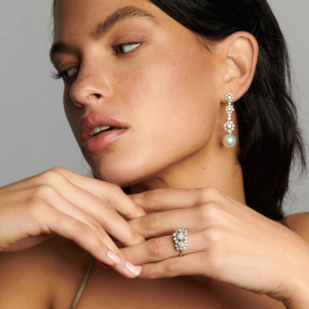 Marguerite 18ct Gold Triple Diamond Ring | Annoushka jewelley