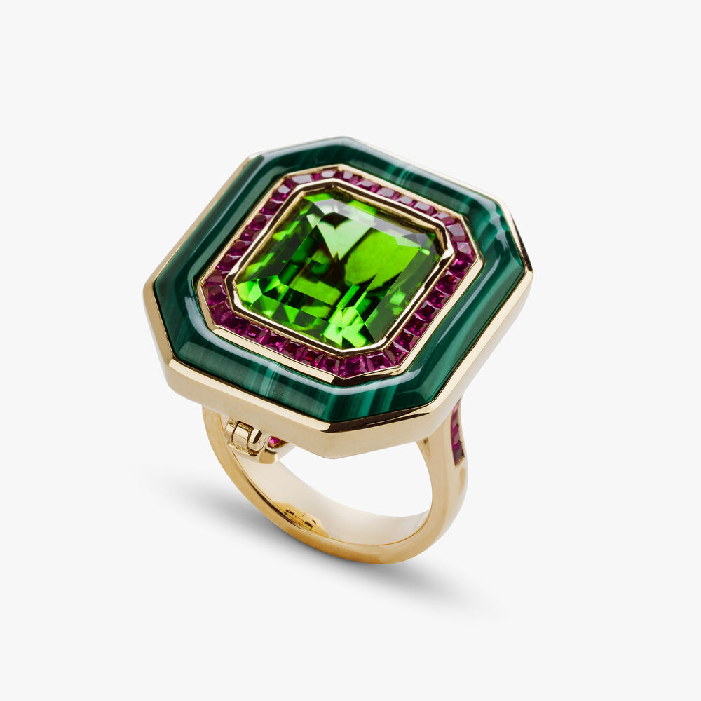 Unique 18ct Gold Radiance Peridot Pendant & Ring | Annoushka jewelley