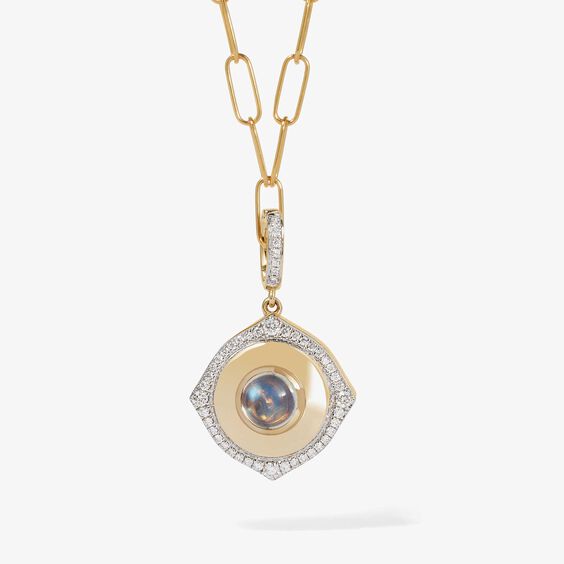 Lovelocket 18ct Gold Moonstone July Birthstone Charm | Annoushka jewelley