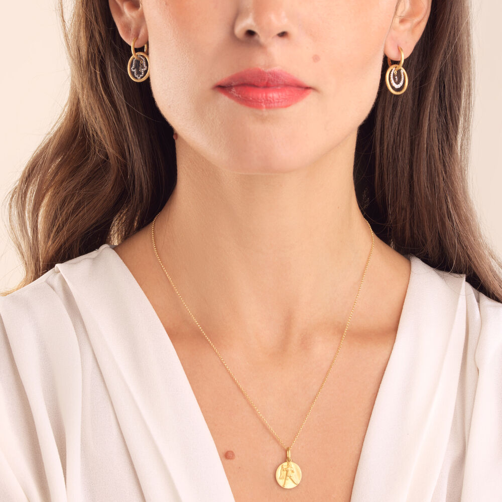 Hoopla 18ct Gold Diamond Luck Earrings | Annoushka jewelley