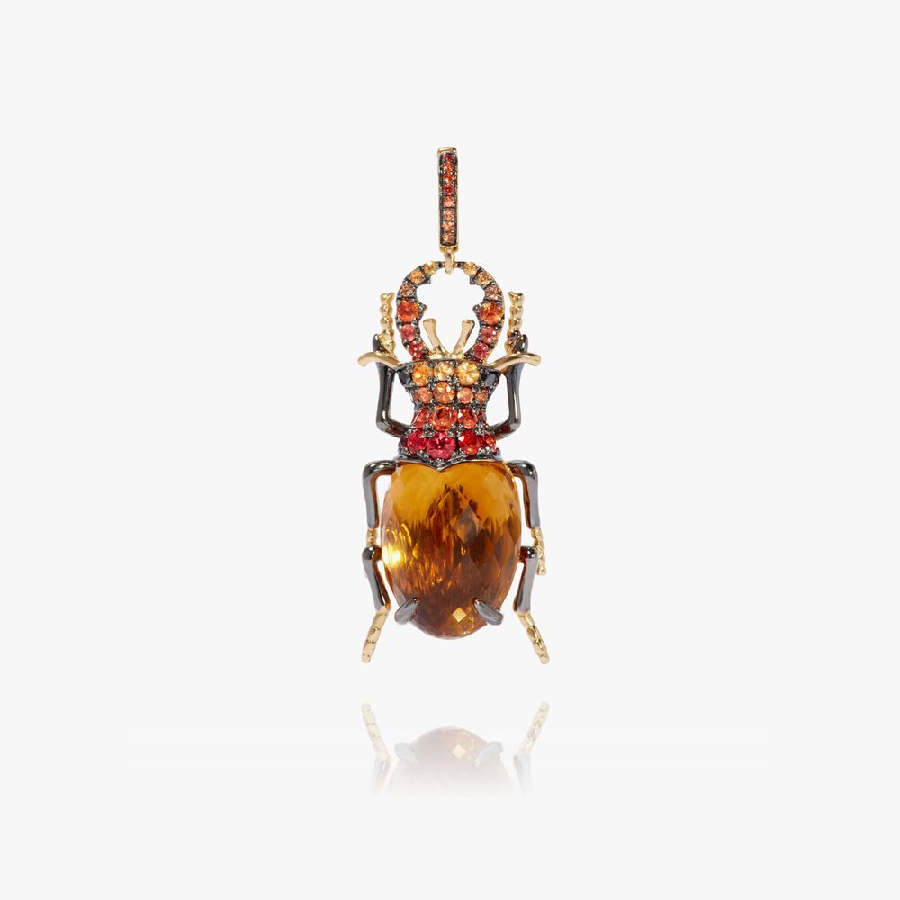 Mythology 18ct Gold Citrine Beetle Charm | Annoushka jewelley