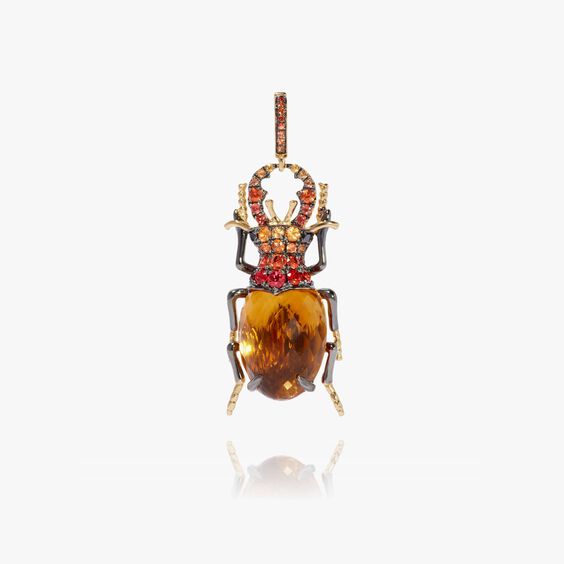 Mythology 18ct Gold Citrine Beetle Charm