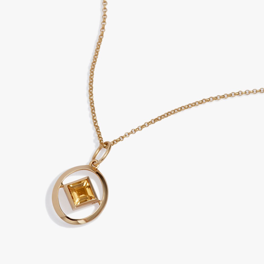 Birthstones 14ct Yellow Gold November Citrine Necklace | Annoushka jewelley