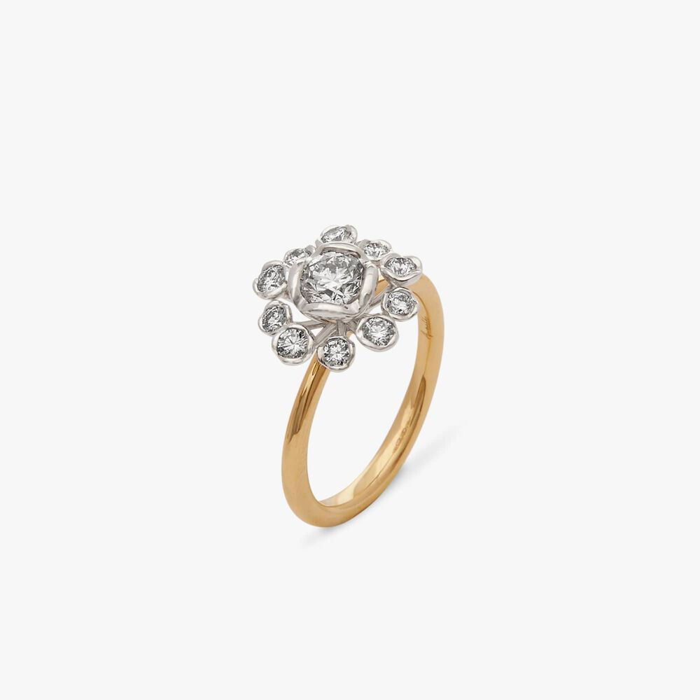 Marguerite 18ct Yellow Gold Diamond Engagement Ring | Annoushka jewelley