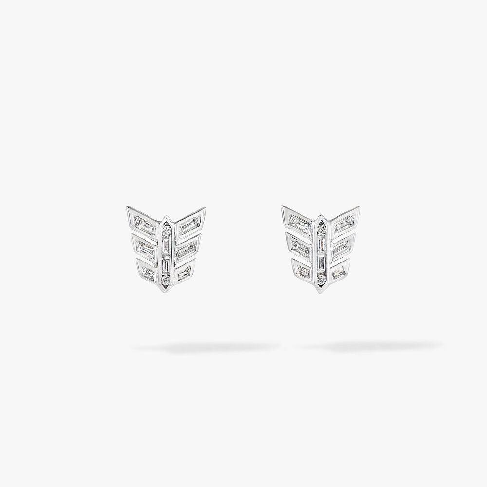 Skyhigh 18ct White Gold Tanzanite & Diamond Earrings | Annoushka jewelley