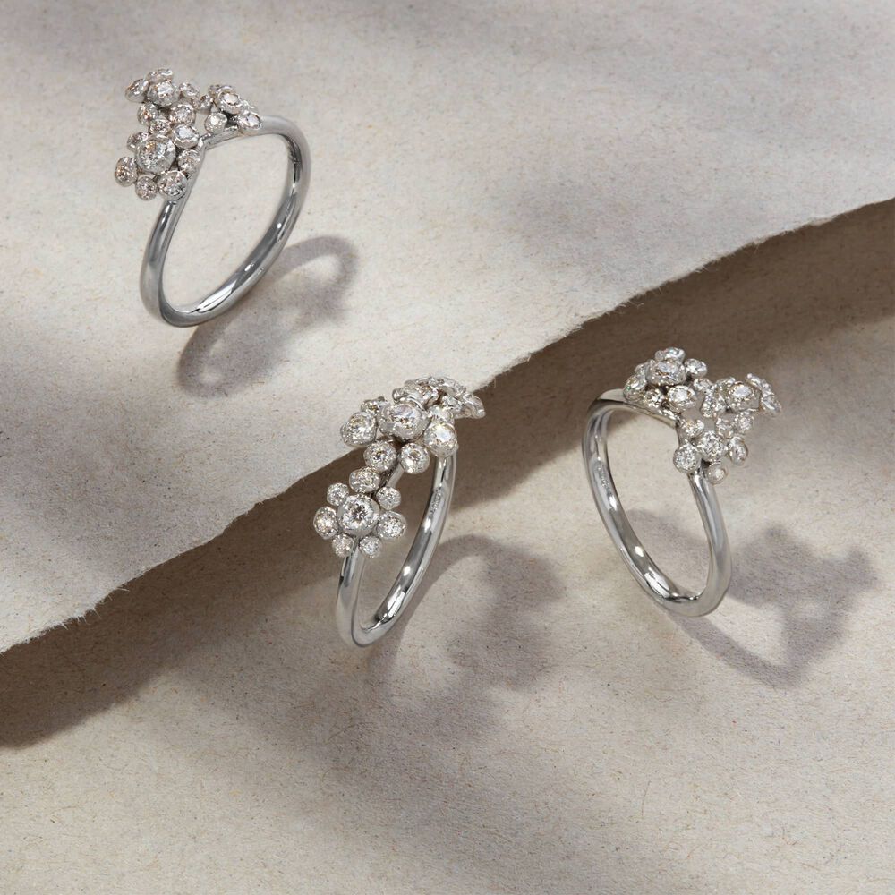Marguerite 18ct White Gold Diamond Cocktail Ring | Annoushka jewelley