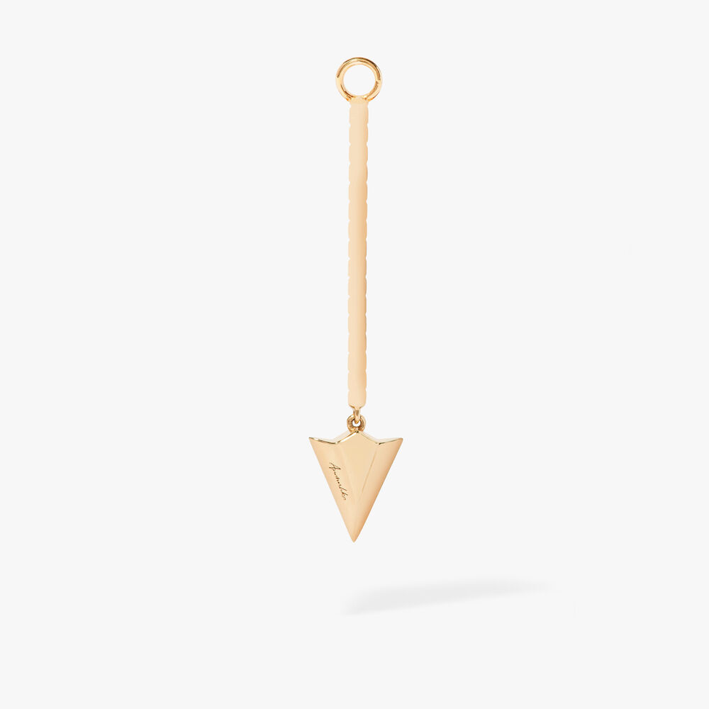 Flight 18ct Yellow Gold Long Arrow Diamond Earring Drops | Annoushka jewelley