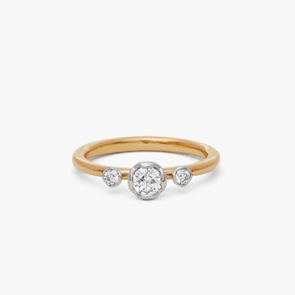 Marguerite 18ct Yellow & White Gold Three Stone 0.33ct Engagement Ring | Annoushka jewelley