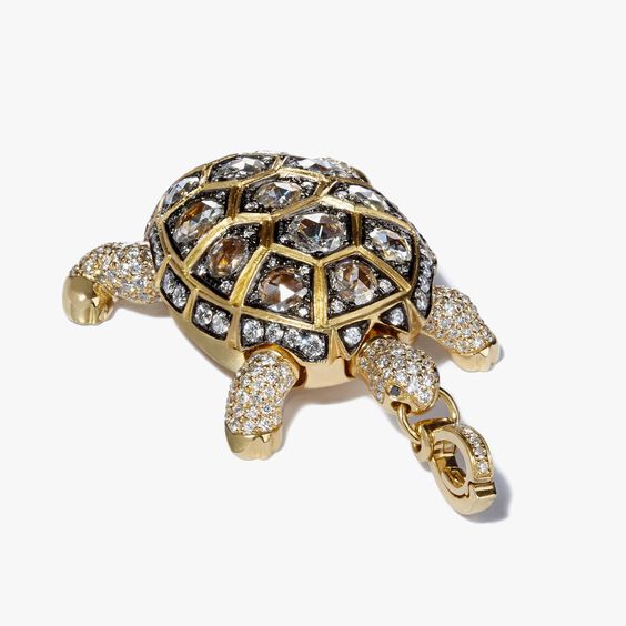 Mythology 18ct Yellow Gold Diamond Turtle Locket Pendant