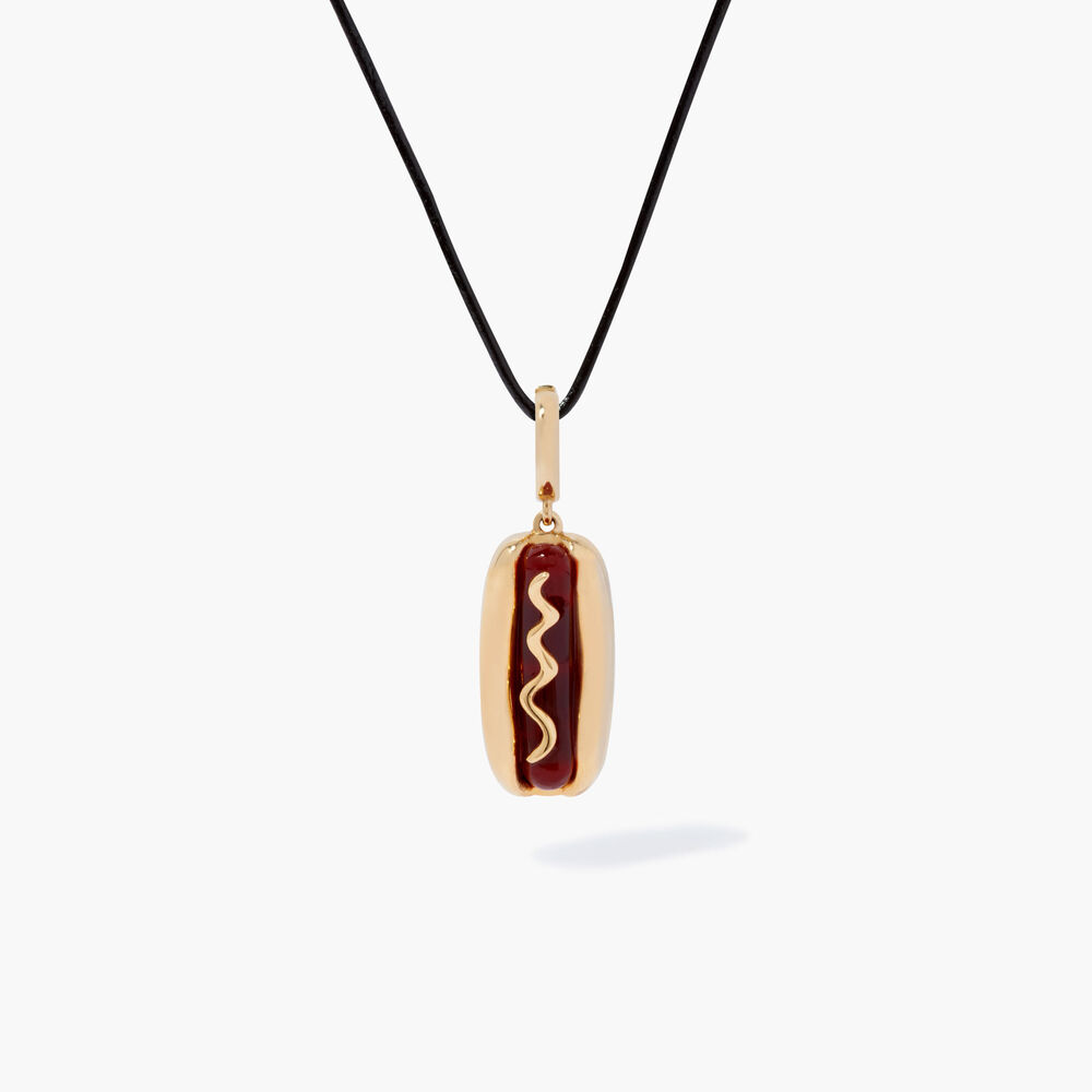Annoushka x Mr Porter 18ct Yellow Gold Hot Dog Charm Pendant | Annoushka jewelley