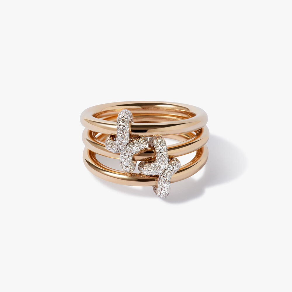 Knuckle 14ct Gold Diamond Ring | Annoushka jewelley