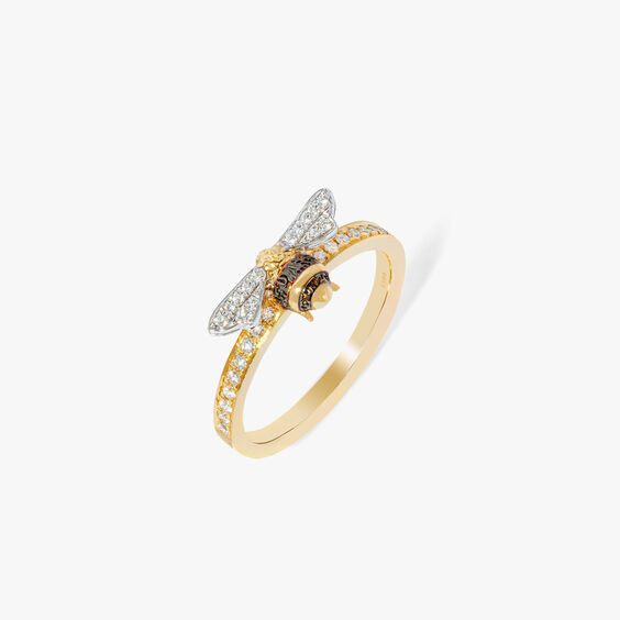 Love Diamonds 18ct Gold Diamond Bee Ring