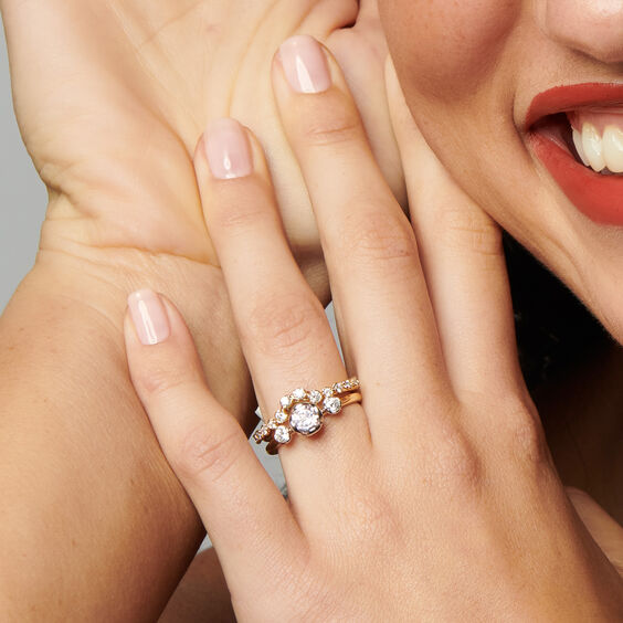 Marguerite 18ct Morganite & Diamond Engagement Ring