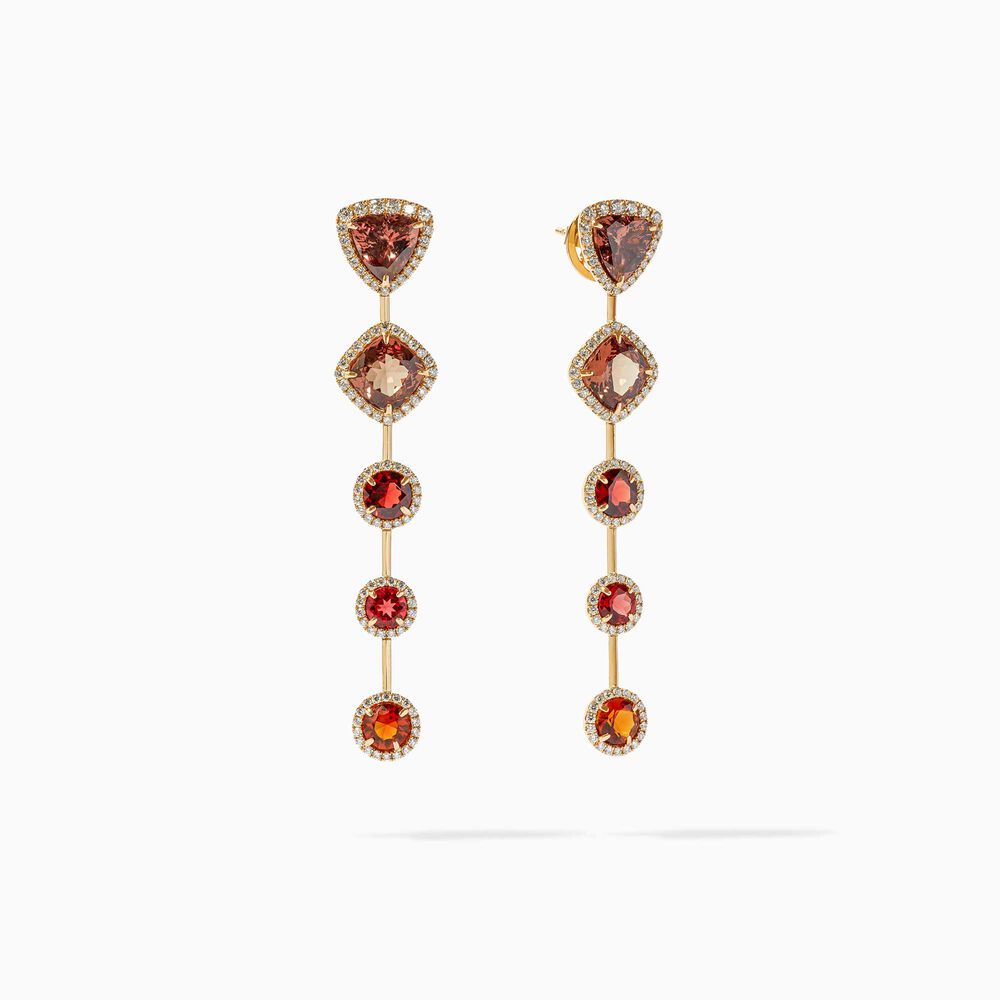 Boogie 18ct Gold Garnet & Diamond Earrings | Annoushka jewelley