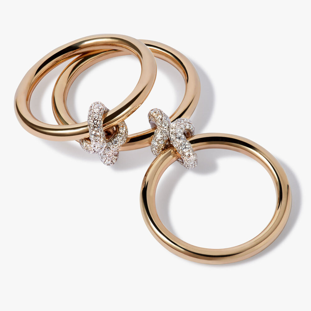 Knuckle 14ct Gold Diamond Ring | Annoushka jewelley