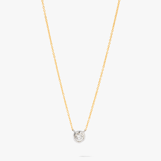14ct Yellow Gold Diamond Necklace