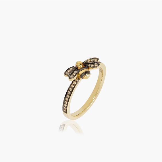 Love Diamonds 18ct Gold Diamond Bee Ring | Annoushka jewelley