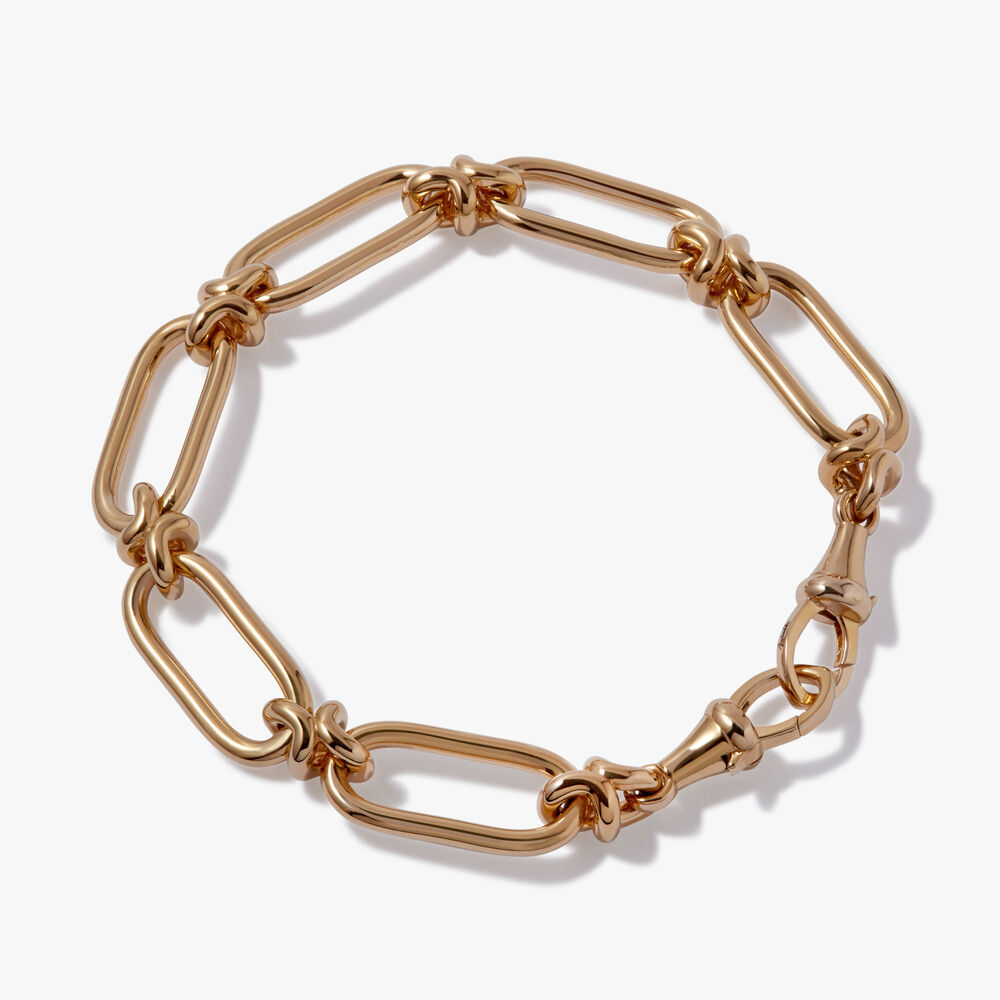 Knuckle 14ct Yellow Gold Heavy Chain Bracelet | Annoushka jewelley