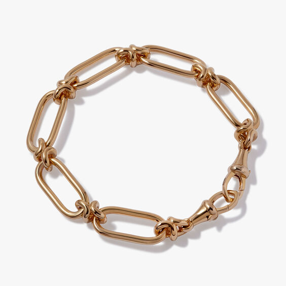 Knuckle 14ct Yellow Gold Heavy Chain Bracelet