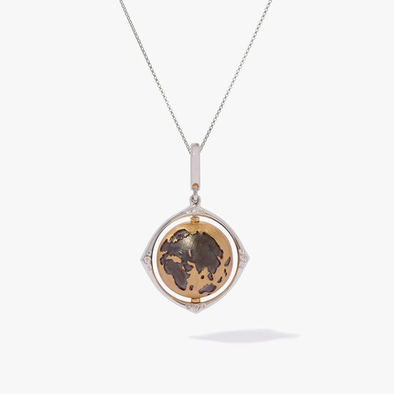 Mythology 18ct Gold Diamond Spinning Globe Charm | Annoushka jewelley