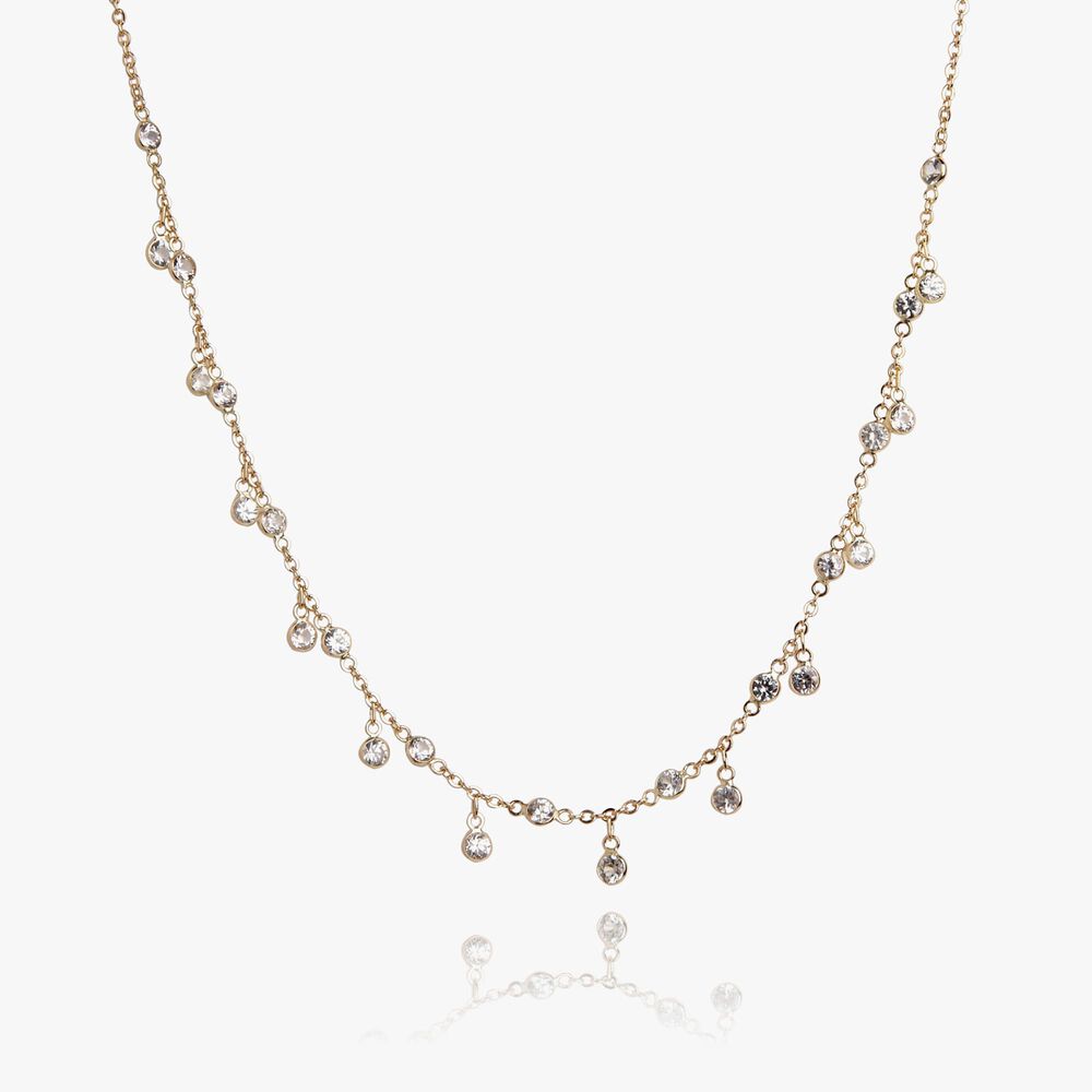 Nectar 18ct Gold & White Sapphire Necklace | Annoushka jewelley