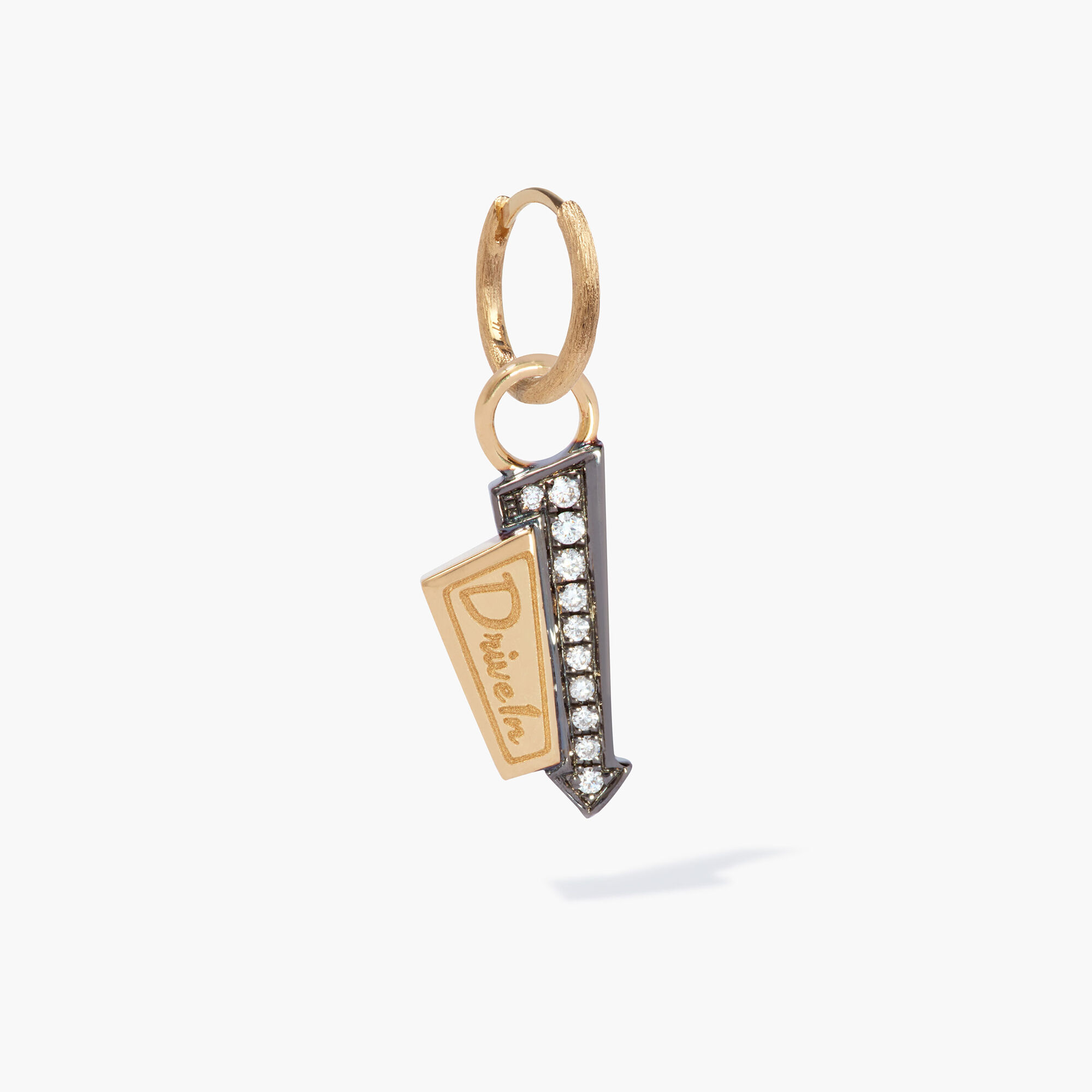 Golden Louis Vuitton Keychain with a golden keyring, vector, color