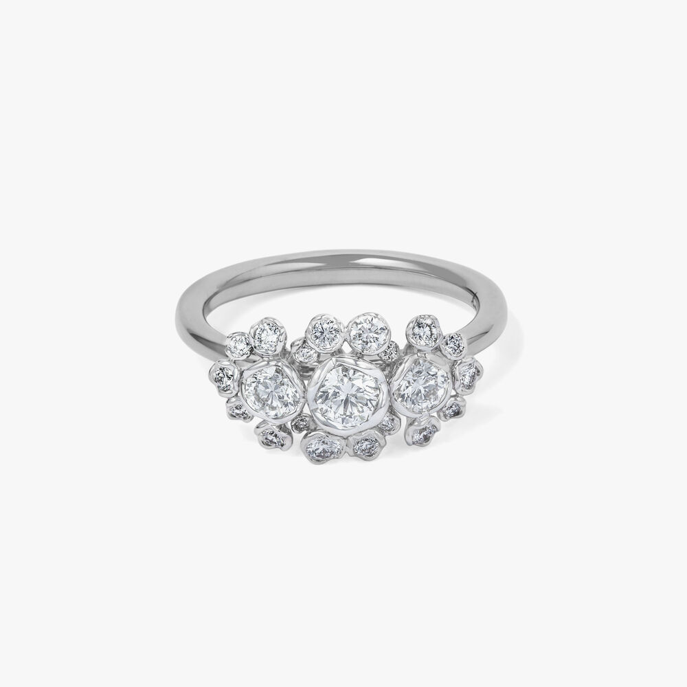 Marguerite 18ct White Gold 0.85ct Triple Diamond Ring | Annoushka jewelley