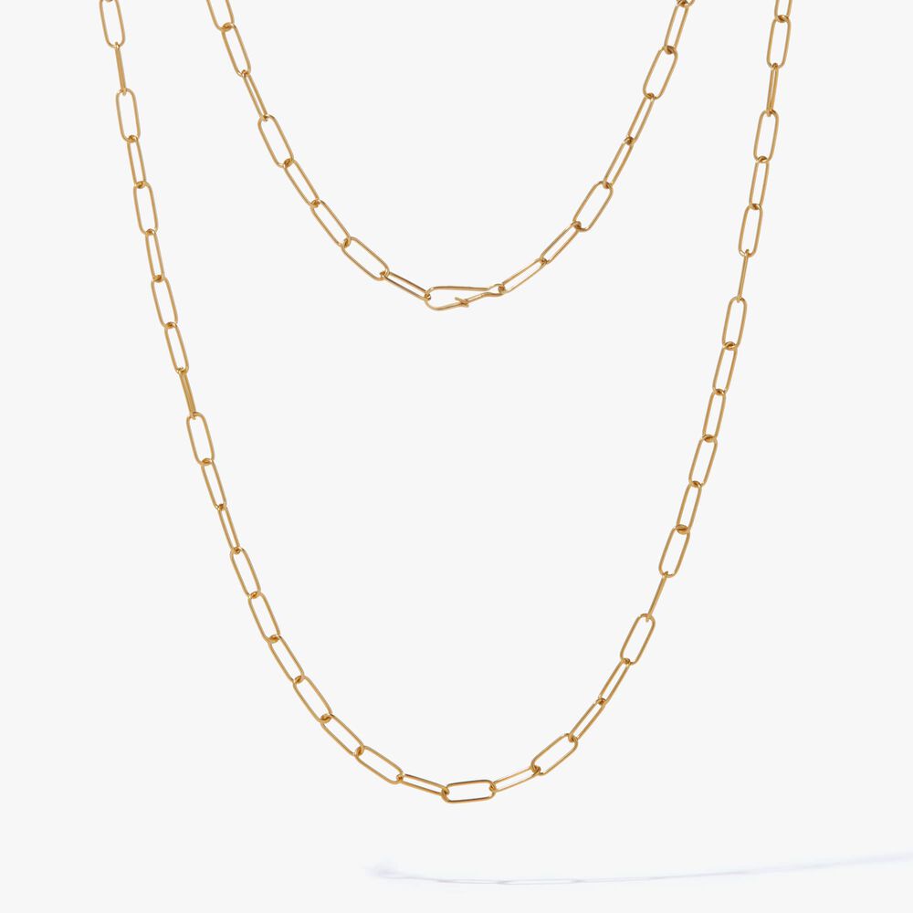 14ct Gold Mini Long Cable Chain | Annoushka jewelley