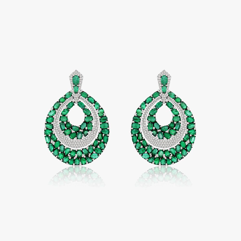 Sutra Emerald Earrings | Annoushka jewelley