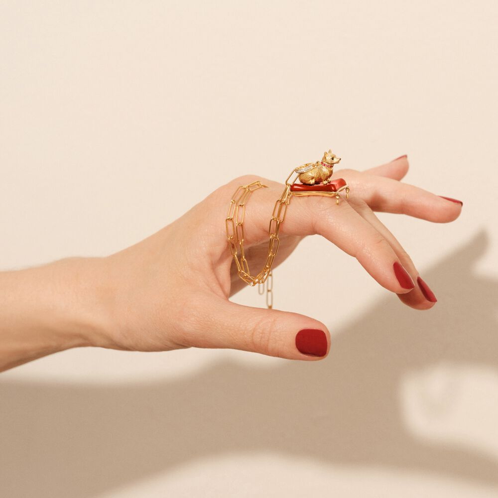 Mythology 18ct Gold Corgi Charm | Annoushka jewelley