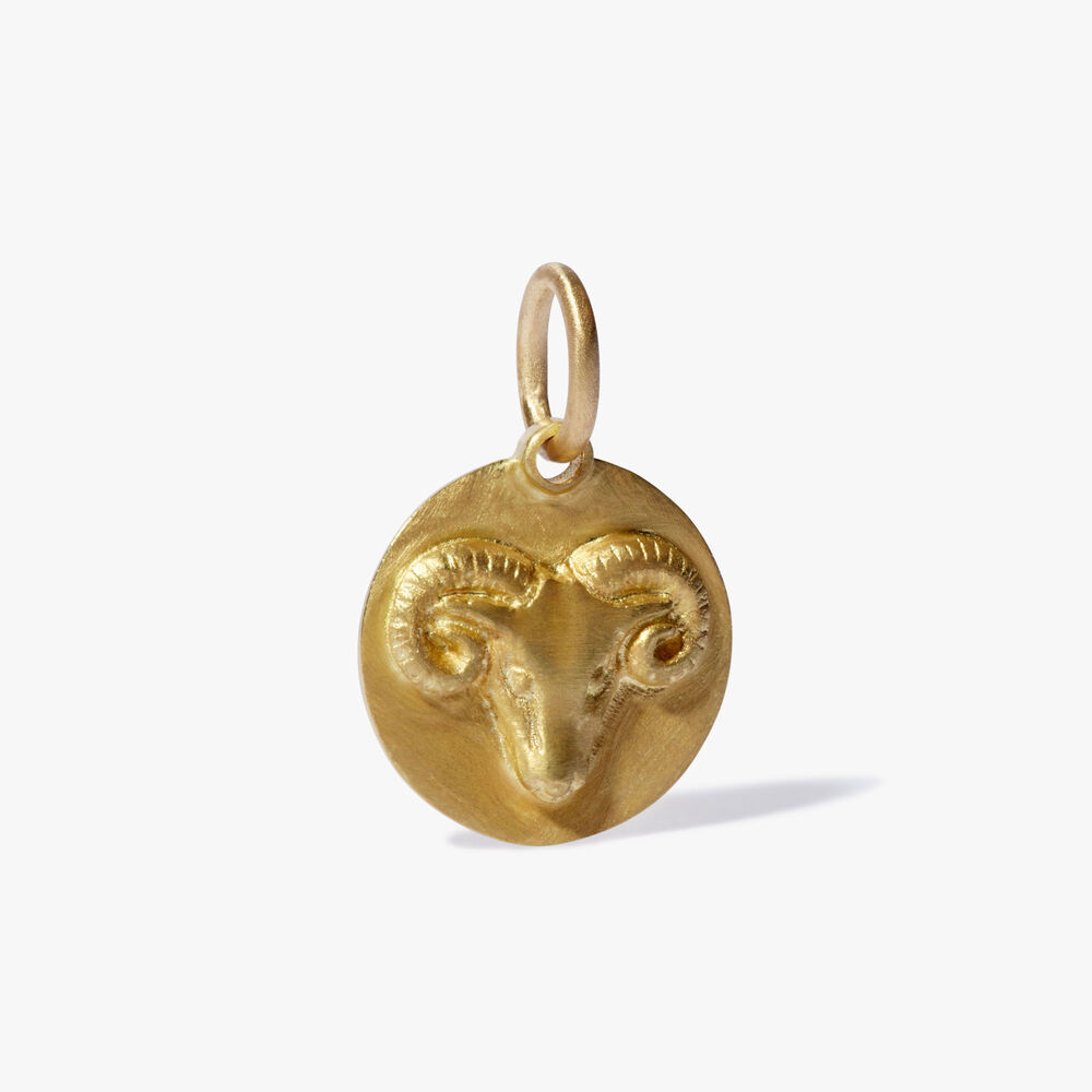 Zodiac 18ct Yellow Gold Aries Pendant | Annoushka jewelley