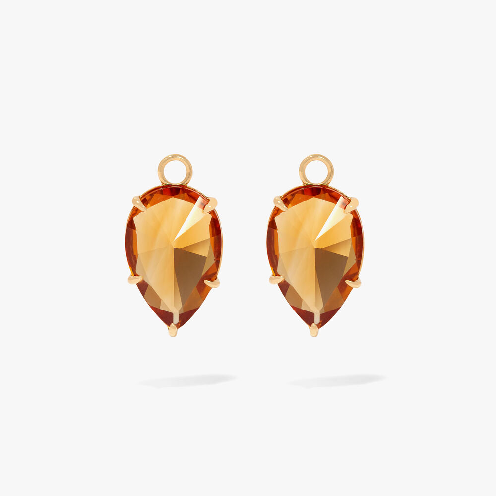Knuckle & Chameleon 14ct Yellow Gold Citrine Earrings | Annoushka jewelley