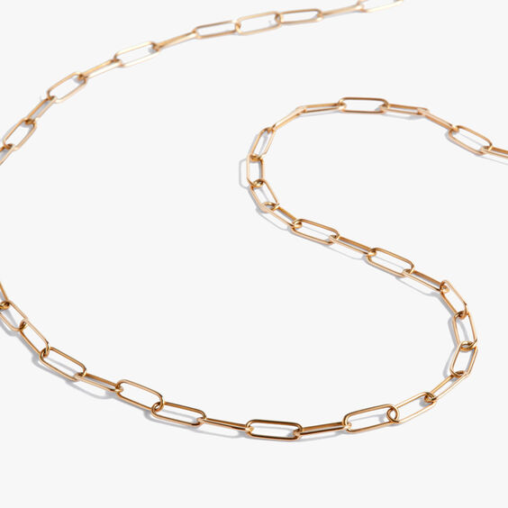 14ct Yellow Gold Long Mini Cable Chain Necklace