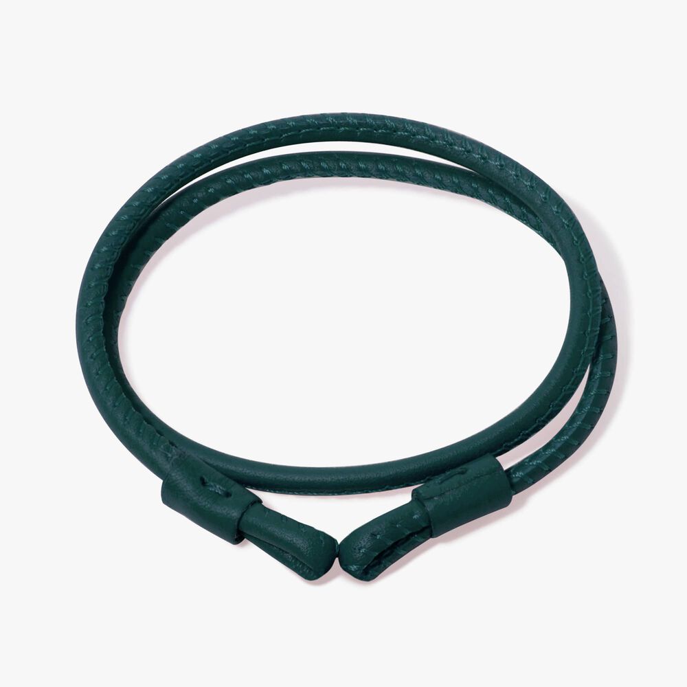 41cms Green Leather Bracelet | Annoushka jewelley