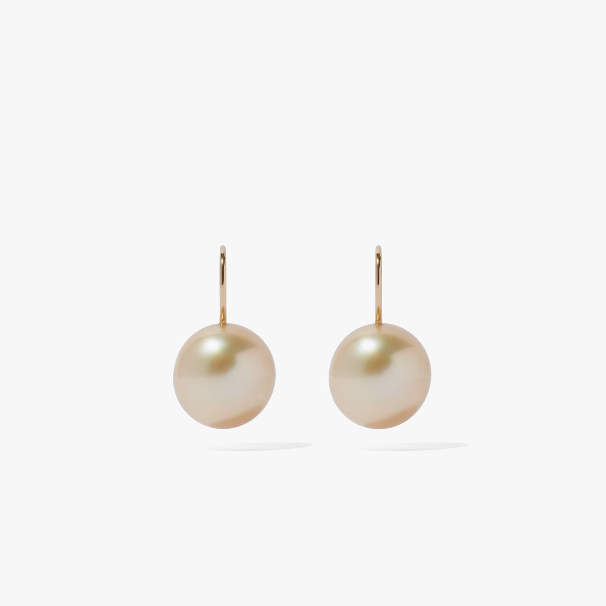 18kt Gold South Sea Pearl Hook Drop Earrings