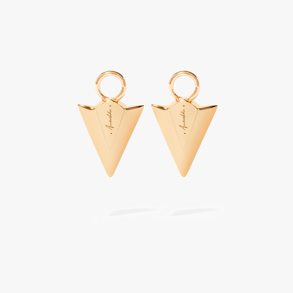 Flight 18ct Yellow Gold Arrow Diamond Earring Drops | Annoushka jewelley
