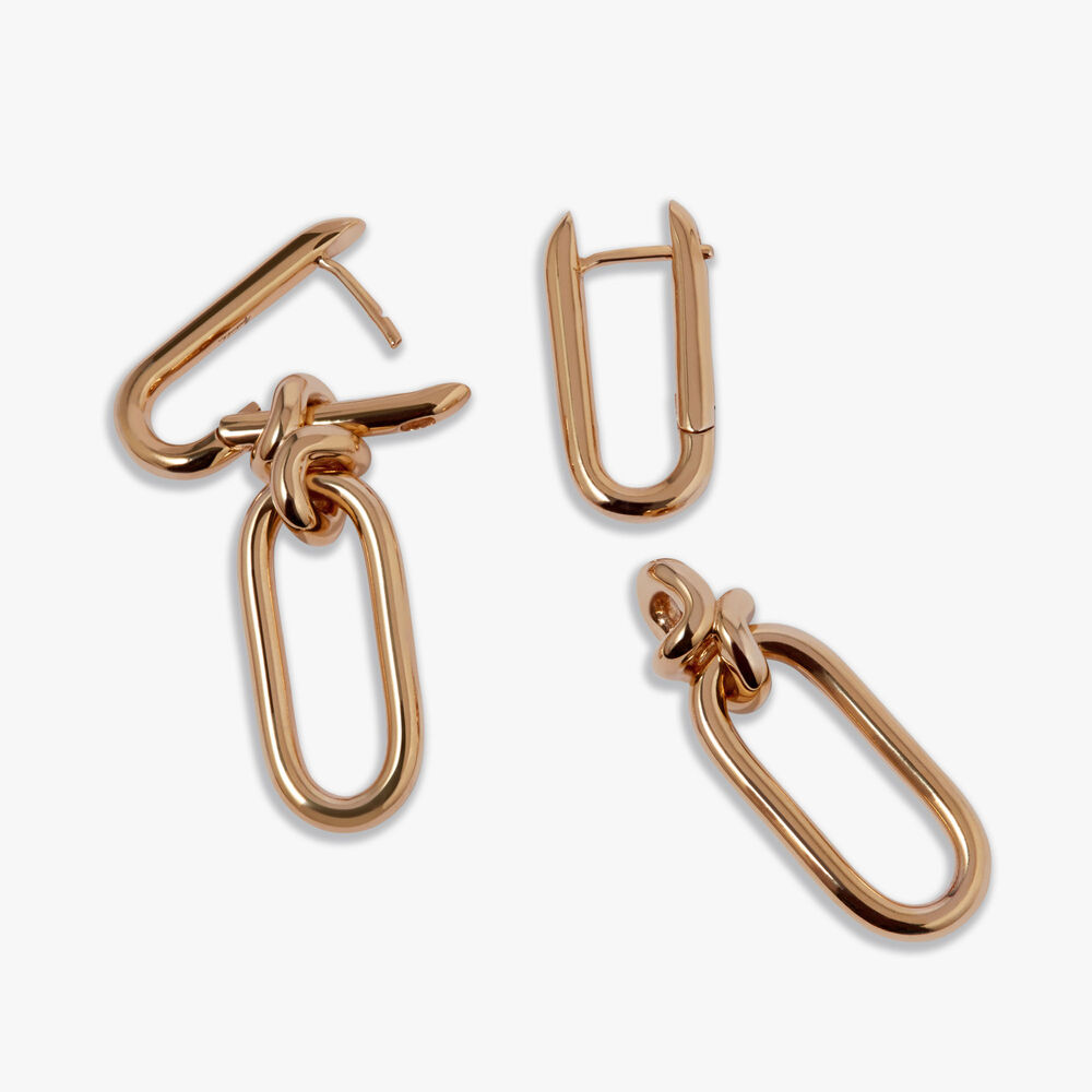 Knuckle 14ct Yellow Gold Double Hoop Earrings | Annoushka jewelley