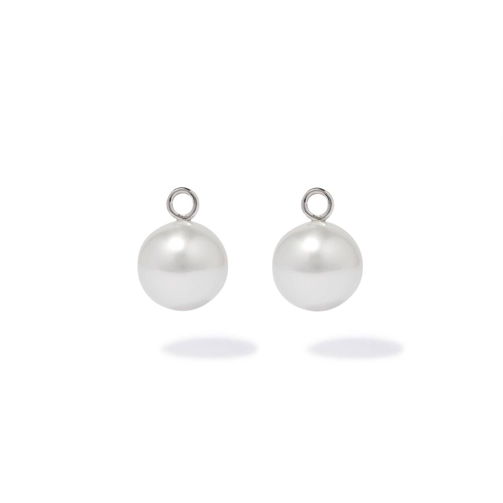 18ct White Gold South Sea Pearl Earring Drops | Annoushka jewelley