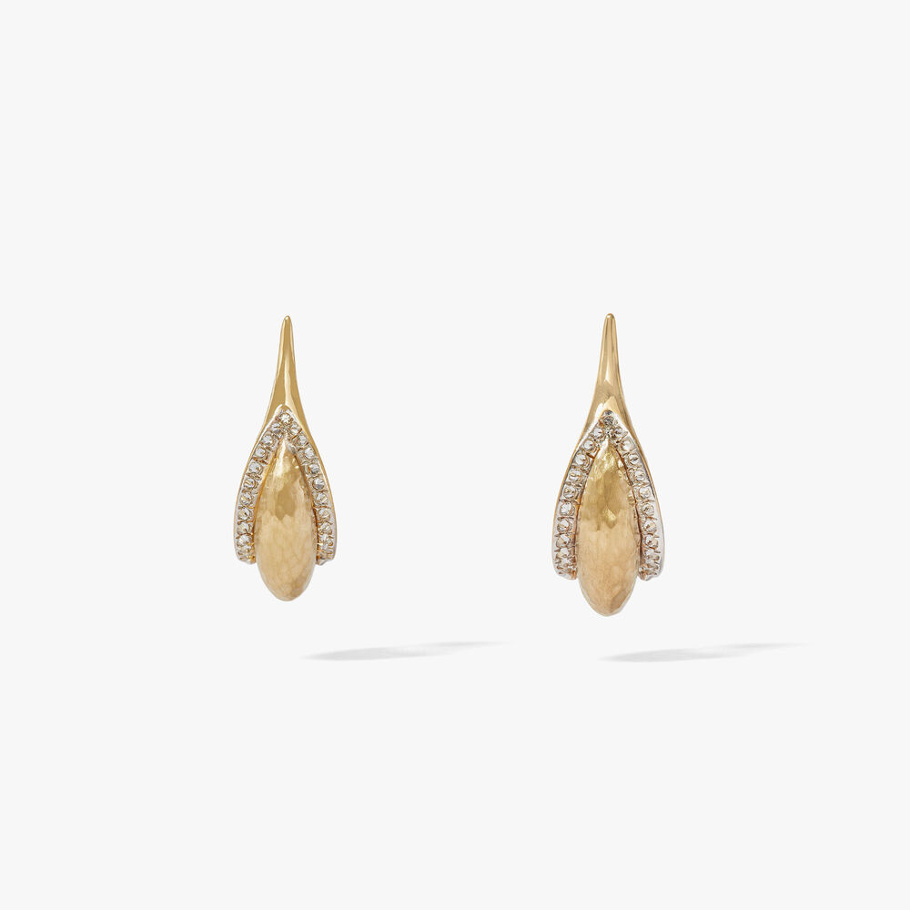 Organza 18ct Yellow Gold Diamond Hoops | Annoushka jewelley